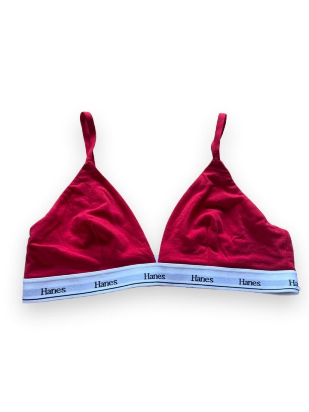 Hanes Bralette Red and White